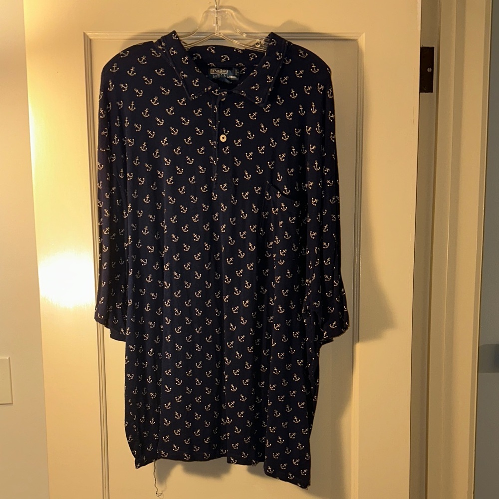 Ralph Lauren Polo Dark Blue Anchor Men’s 3XLT Shirt